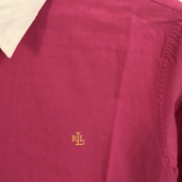 Ralph Lauren, long sleeve shirt , pink, w white collar/white cuffs. Size… - Picture 3 of 6